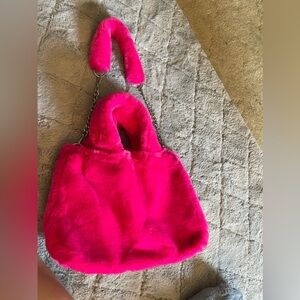 Dollskill furry pink weekender bag